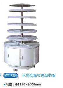 商品名称：YT-364不锈钢箱式塔型药架